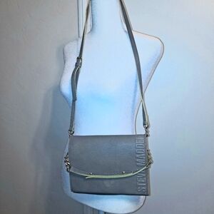 Steve Madden Leather Crossbody Gold Chain Slight cracking on neon edging